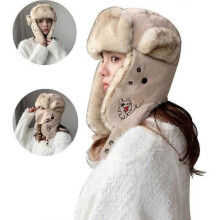 Balaclava met afneembaar gezichtsmasker Chapka Fashion Dames Meisjes Oorwarmers Nekwarmer Kunstbont