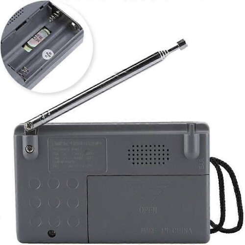 AM FM Compact Transistor Player Radio - Mini Pocket Multifunctioneel - Ingebouwde luidspreker - Telescopische