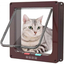 Gattaiola Gattaiola magnetica con chiusura girevole a 4 vie per gatti L: 25 x 235 x 53 cm Marrone