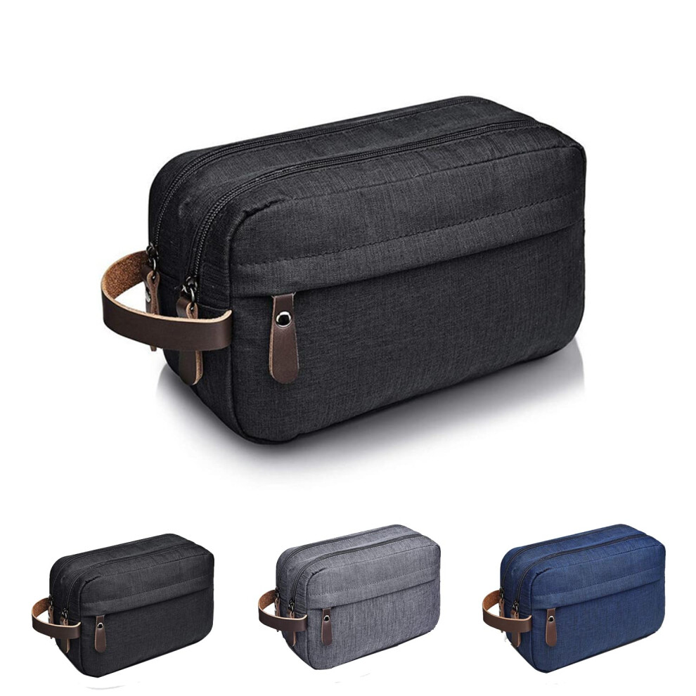 Toiletry Travel Bag for Men Waterproof Dopp Kit Organizer with Handle Large Capacity Black Shaving Bag for Accessories and Essentials-image-OPC-PJPBWWV-NEW