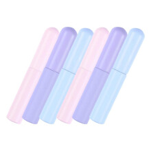 Silicone Lip Brush Set of 6 Travel-Sized Compact Lip Makeup Applicators for Lipstick and Gloss