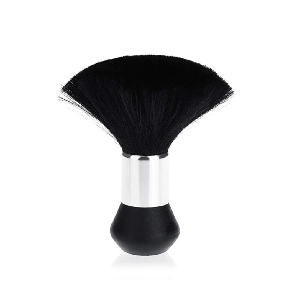 Black Hair Cutting Brush Duster for Barbershop, 2PCS Hairdressing Neck Cleaning Tool, Soft Bristles, Professional Use