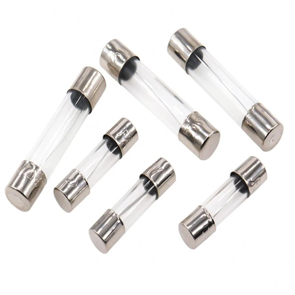 5X20mm 6A Fast Blow Glass Tube Fuse Kit - 10Pcs, 250V Quick-Blow Replacement Fuses For Electrical Appliances 6482260722849
