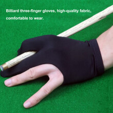 Billardhandschuh Elastisch, 3-Finger Snooker-Kunstlederhandschuh für Herren und Damen, Poolzubehör, Billard-Queues-Teile
