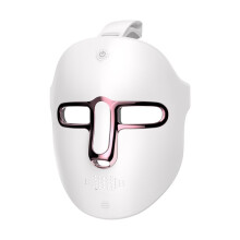 Red Light Therapy Mask for Face - 7 Color LED Rechargeable Portable Skin Care Beauty Mask for Home Use (White)