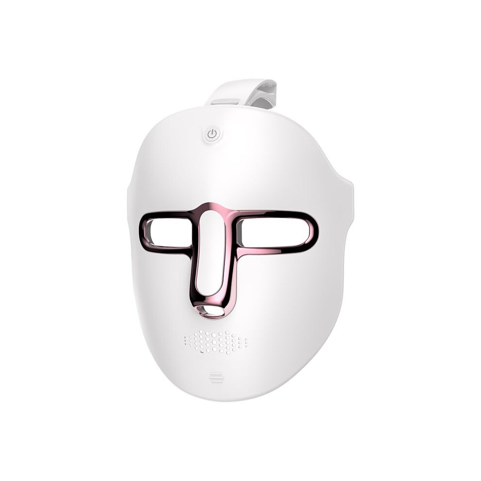 Red Light Therapy Mask for Face - 7 Color LED Rechargeable Portable Skin Care Beauty Mask for Home Use (White)