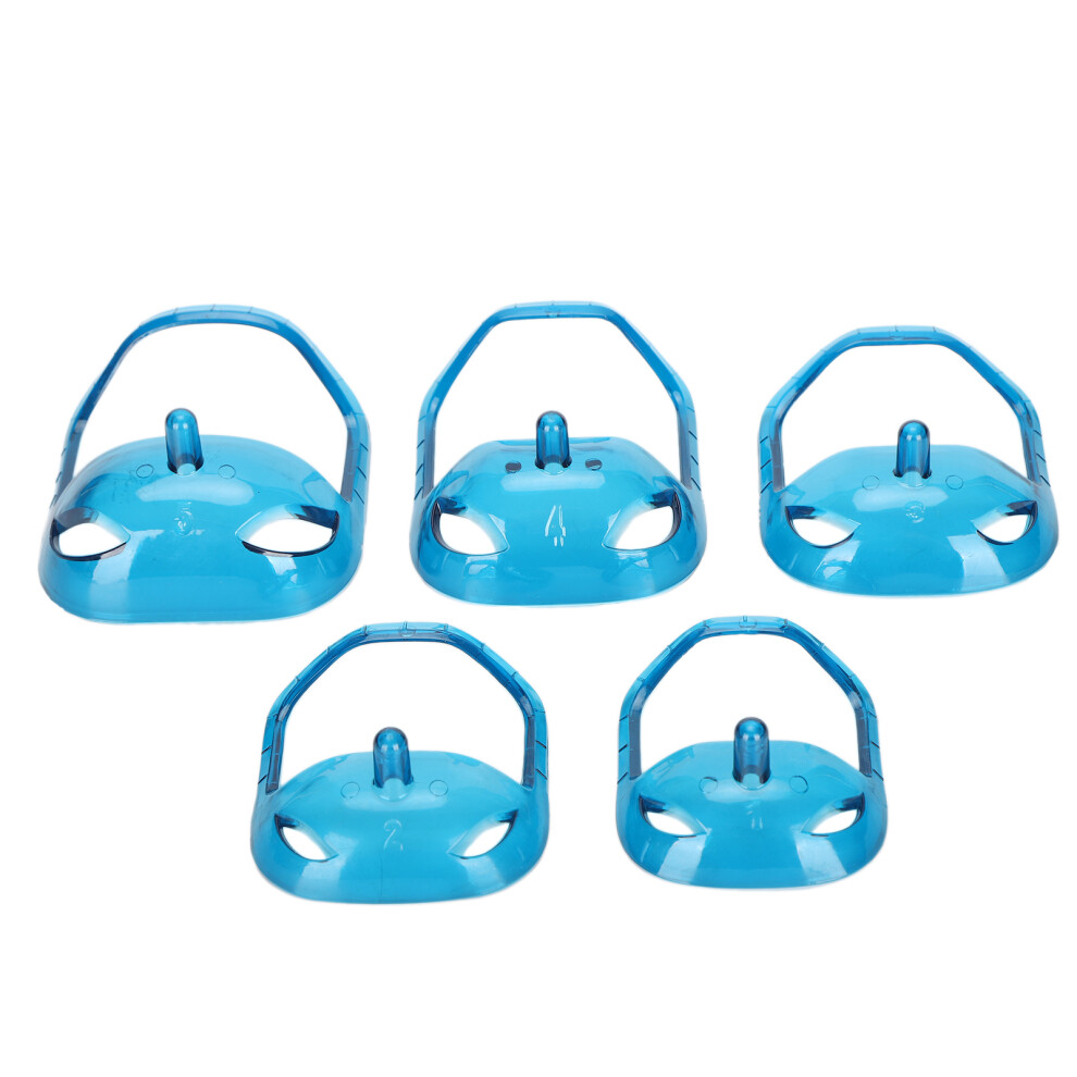 Blue 5Pcs Goatee Beard Shaper Transparent Mustache