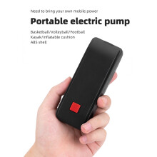 Mini ABS nero 13x4x4.6cm PowerBank AirPump 18psi