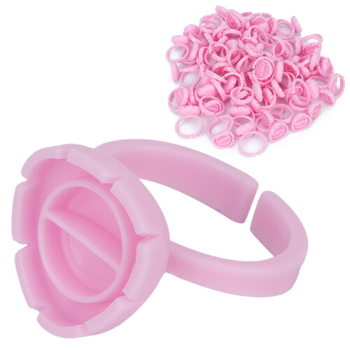 100pcs Lash Glue Holder Ring Cup Eyelash
