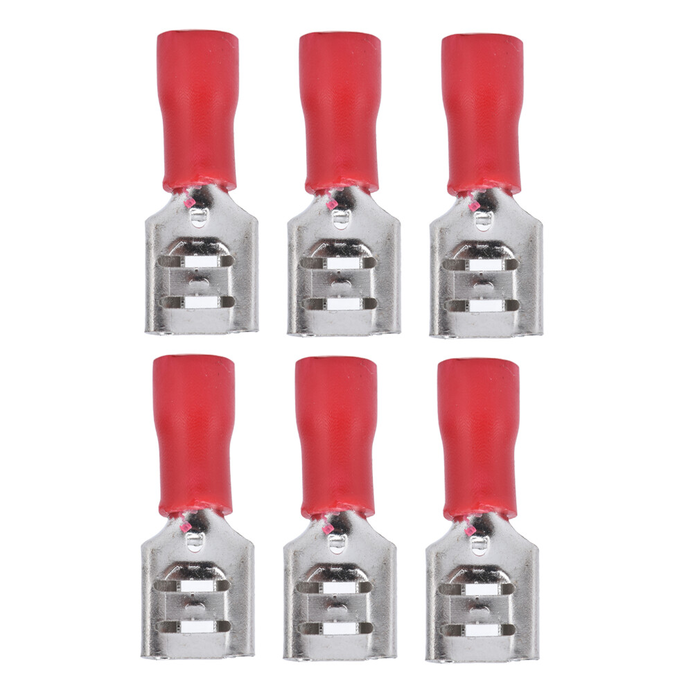 Spade Connectors Female 100Pcs Insulated Fdd2250 For 1.5-2.5Mm Cable (Red) 8411342614282