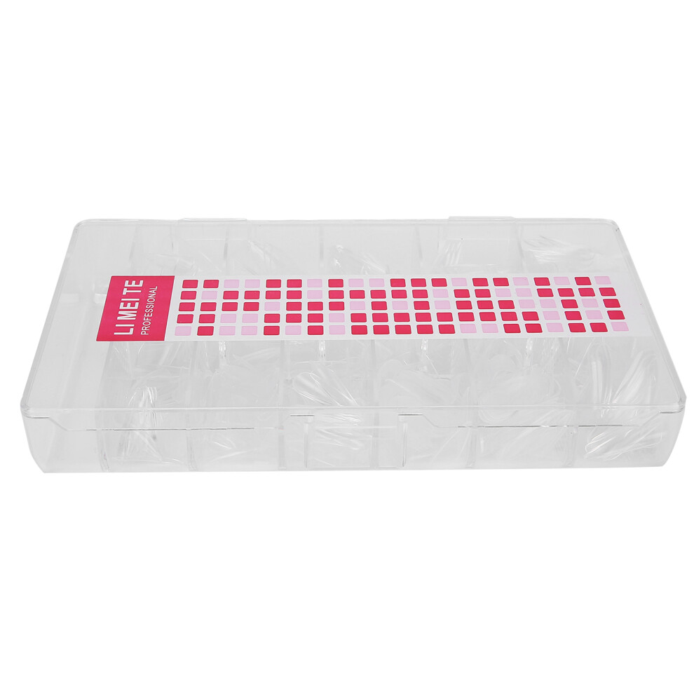 500PCS Nail Tips Full Cover Clear Stiletto Long