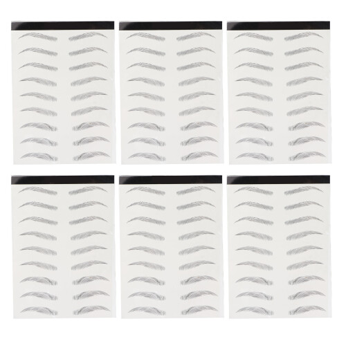 Set de pegatinas para cejas impermeables 6D Nature, 6 hojas 1