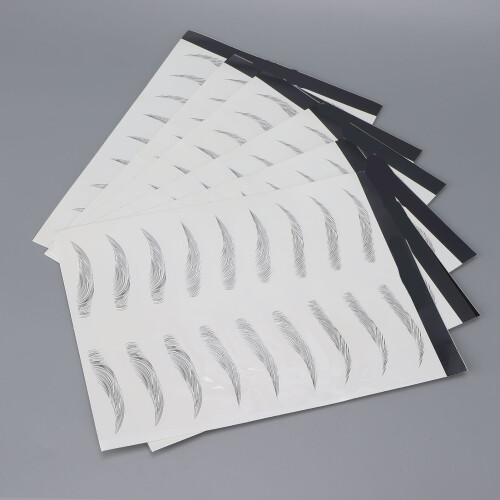 Set de pegatinas para cejas impermeables 6D Nature, 6 hojas 2