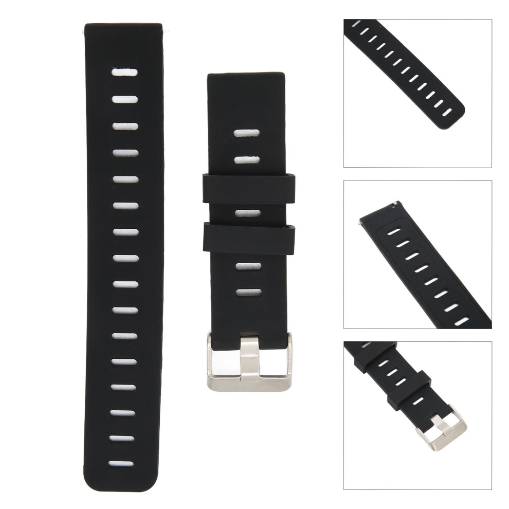 20Mm Silicone Watch Band For Gts 3/2, Bip S/U Â Replacement Strap Black 8751342615903