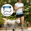 Reflective Elastic Dog Running Belt Bag Set, Sky Blue, Adjustable 5
