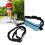 Reflective Elastic Dog Running Belt Bag Set, Sky Blue, Adjustable 15
