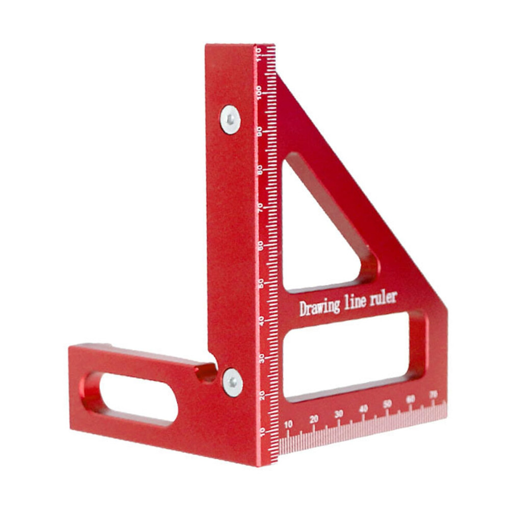 Woodworking Square Protractor Heavy Duty Miter Ruler For Accurate Marking In Workshop, 12-Inch, Red Color 6276012533377