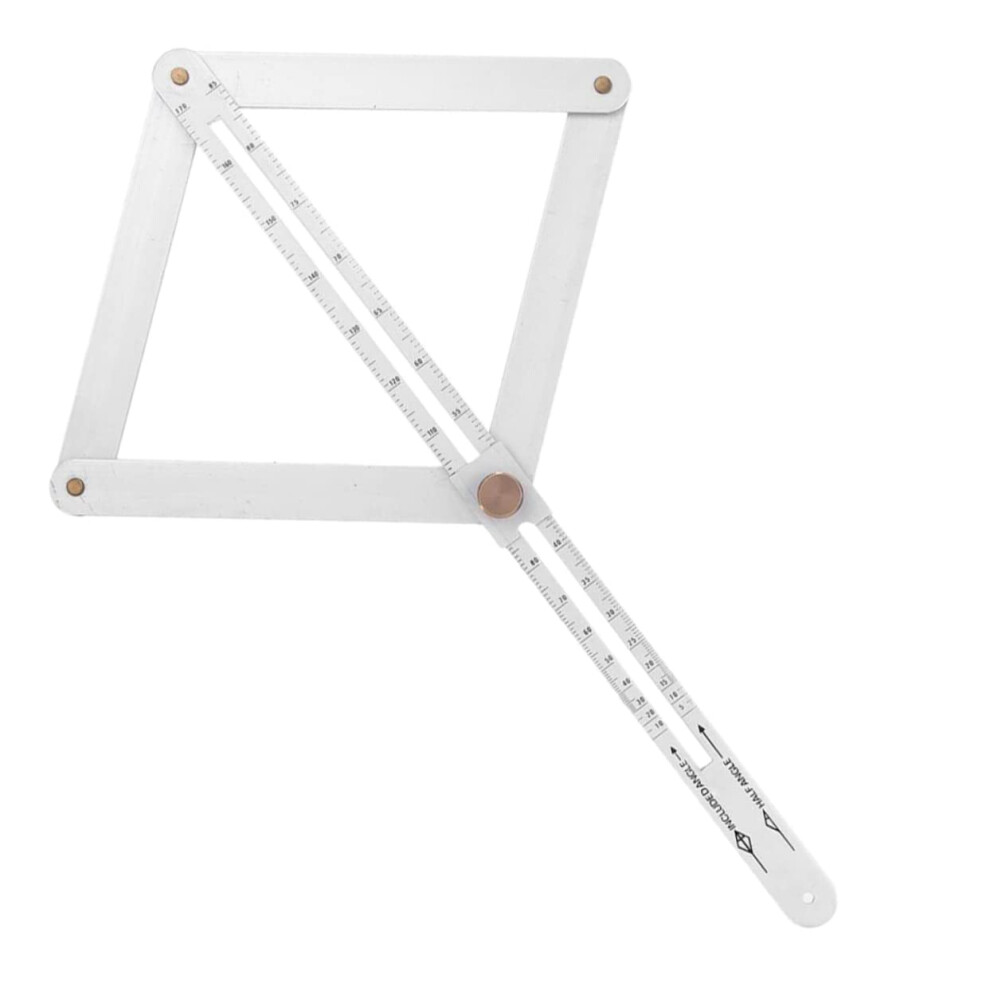 Angle Finder Protractor For Woodworking - Metal 45 Degree Measuring Tool, Multi-Functional Marking Ruler With Precision Scale 6482260723532
