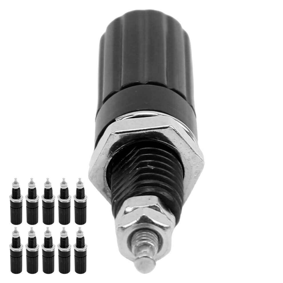 10 Pieces M3 Terminal Banana Jack Sockets 4Mm Finish For Electronics Black 3261342619672