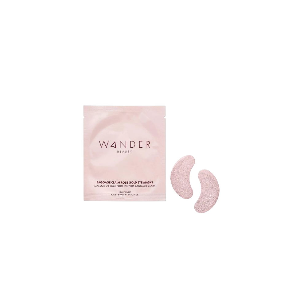 Wander Beauty Gold Baggage Claim Rose Eye Masks