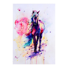 Watercolor Horse Animal Art Oil Painting Canvas