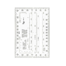 Military Protractor 152x105mm Translucent Coordinate Measuring Tool with 1:5000 & 1:25000 Scales for Map Reading