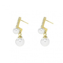 1 Pair Women Earrings Rhinestone Faux Pearl Hanging Earrings Exquisite Anti-allergy Lightweight Stainless Ear Decoration Jewelery Party Prom Dangle