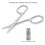 Nose Hair Scissors Stainless Steel Rounded Tip 15