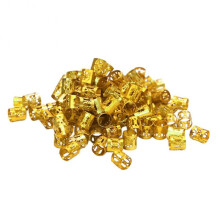 100Pcs Adjustable Hair Braid Cuff Clips Dreadlock Beads Tube Ring Accessories