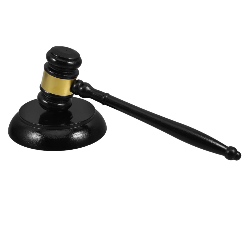 Wooden Gavel Set for Auction Judge and Lawyer - Courtroom Hammer for Legal Proceedings - 10 Inch Dark Brown Finish-image-OPC-PJPC5FW-NEW