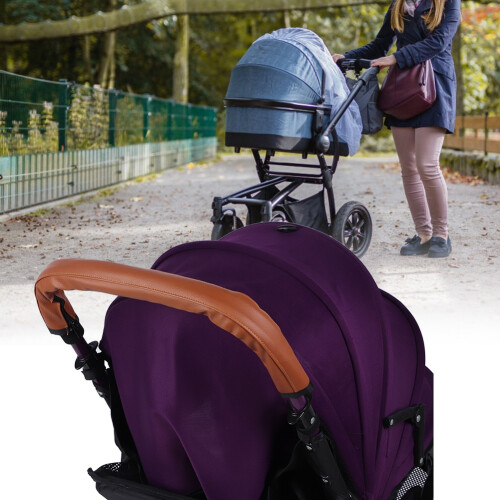 Washable Removable Soft Baby Stroller Armrest Grip 1