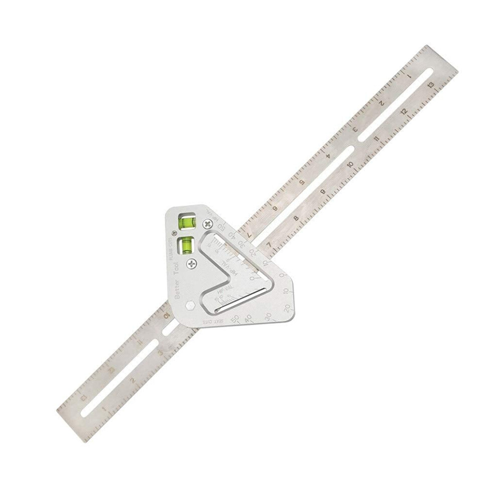 350Mm Level Protractor Triangle Ruler For Woodworking Carpentry Angles Measuring Tool Multifunctional Design 6276012533766