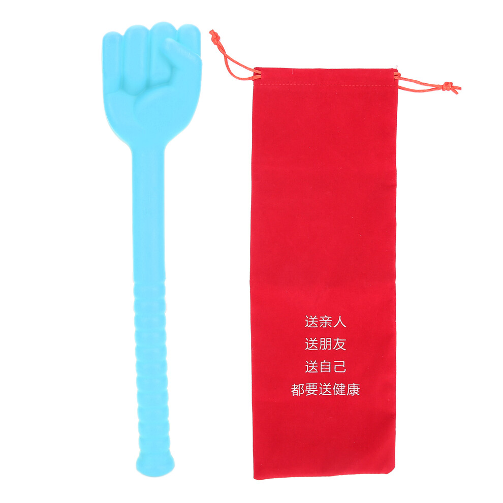 Blue Fist Massage Hammer Silicone Meridians Flexible