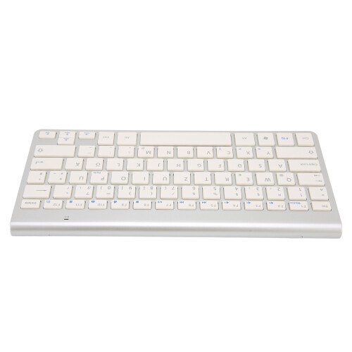 Tastiera wireless 2.4G, bianco-argento, bilingue