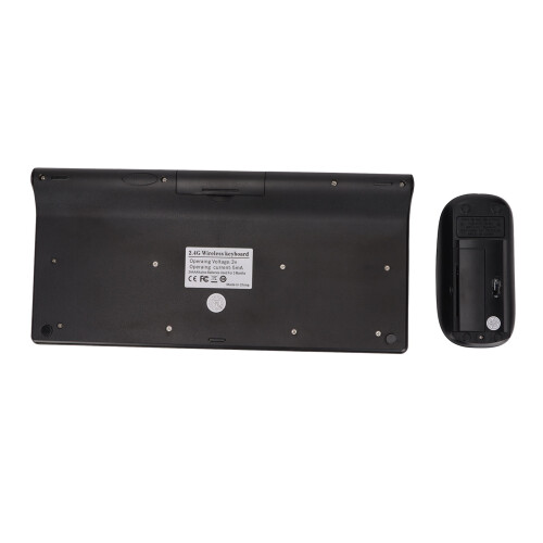 Set tastiera/mouse wireless 2.4G, nero, 10 m 2