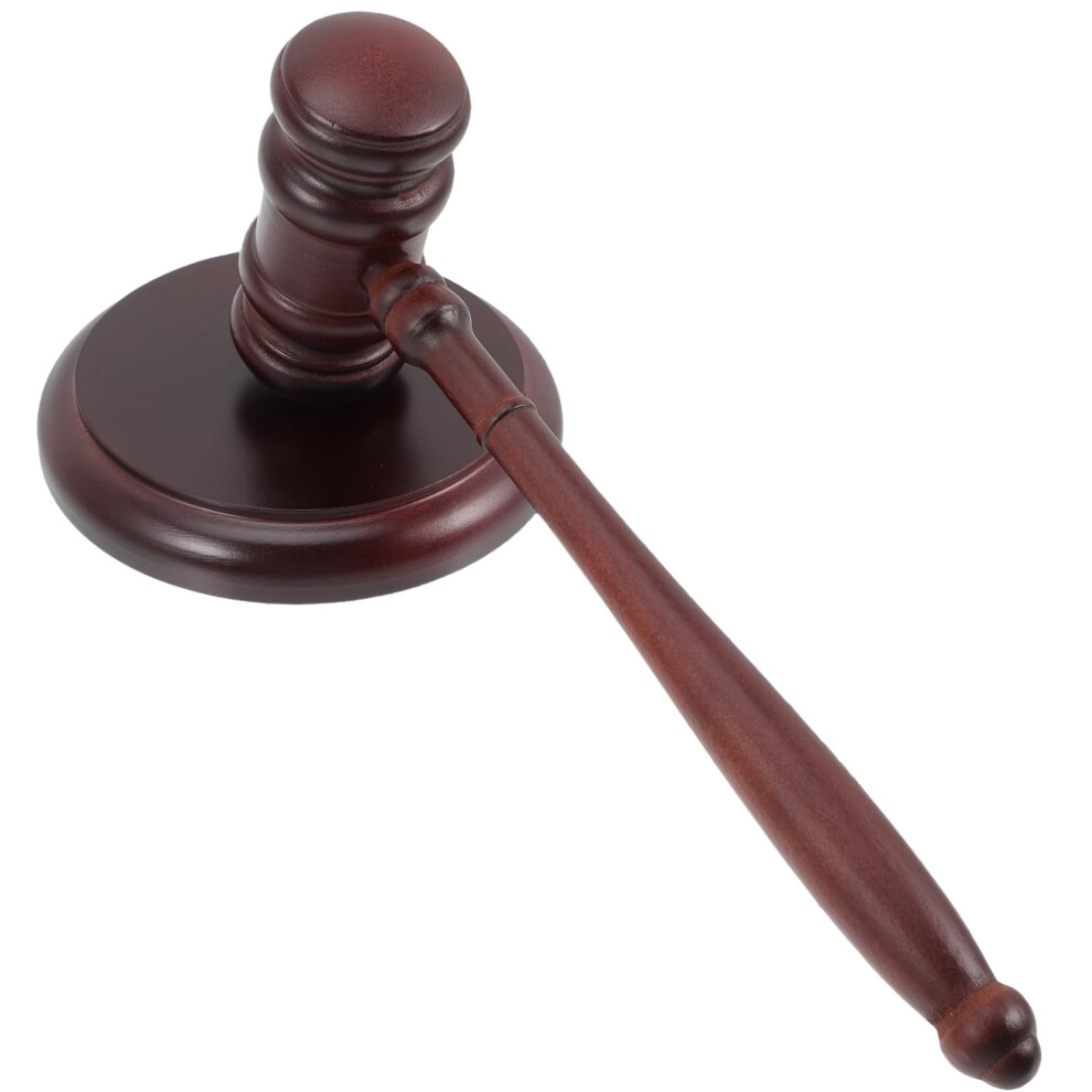 Wooden Judge Gavel Hammer for Auction, Law Decor, 10 Inch, Handcrafted, Ideal for Lawyers and Legal Professionals-image-OPC-PJPC6MR-NEW