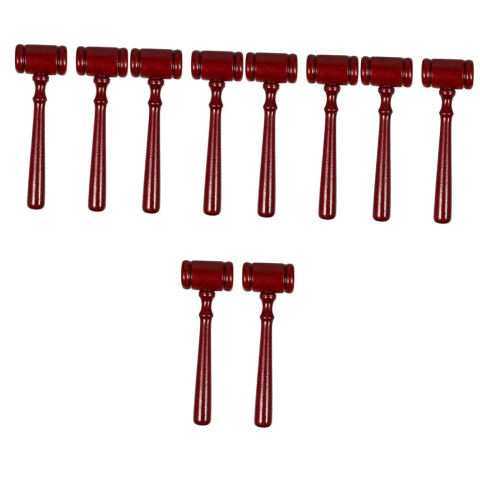 5 Sets Judge Gavel Costume Accessory Mini Wooden Mallet for Lawyers and Judges 2 Pieces Each Set-image-OPC-PJPC6NG-NEW