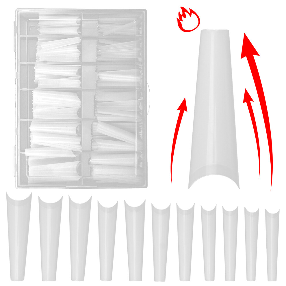 240pcs Extra Long Nail Tips Artificial French