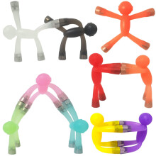 10PCS Mini Man Magnetic Toy Set, Translucent Rubber Magnet Men Figures, Humanoid Fridge Magnets for Kids