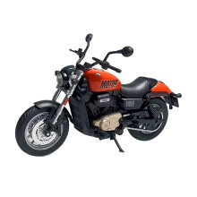 Mini Finished Moto 1/12 Scale River Cruise Metal Motorcycle Model with Sound and Light Features in Orange Color
