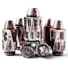 DND Dice Set - 7 Piece Metal Polyhedral Dice for Dungeons and Dragons RPG, Cyberpunk Style Gaming Dice