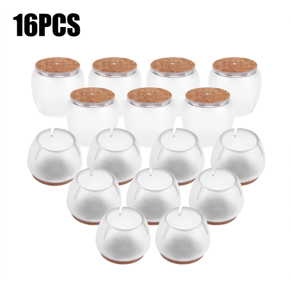 16Pcs Transparent Pvc Table Chair Furniture Leg 9387669231008
