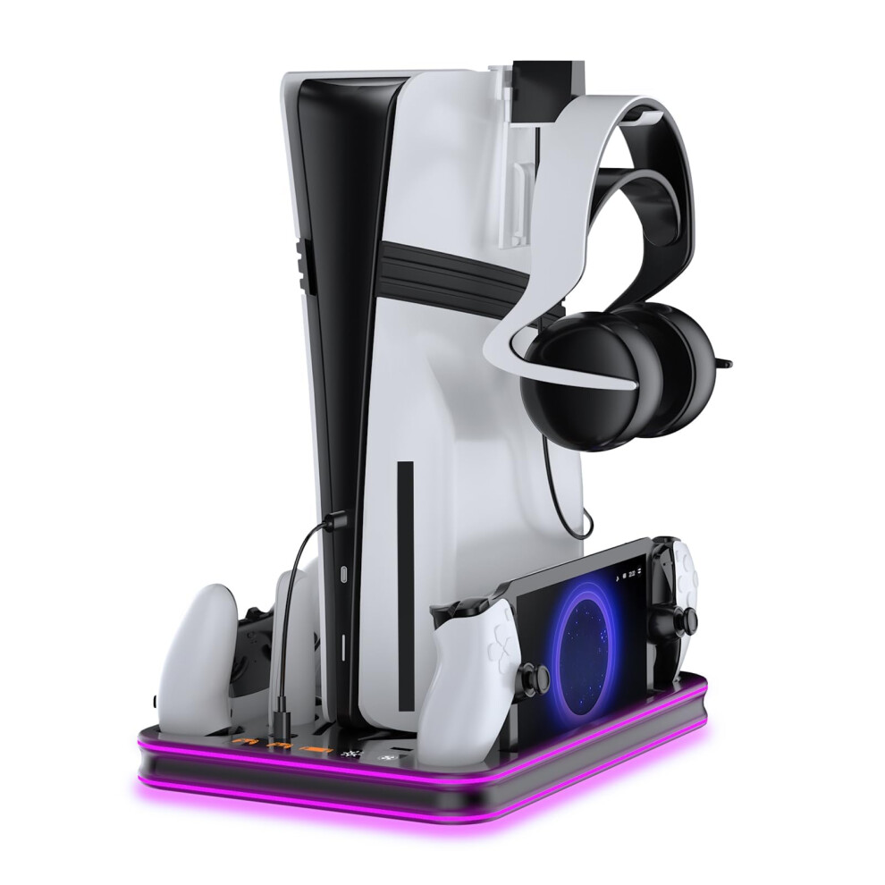 Ps5 Stand And Cooling Station With Dual Controller Charger For Ps5 Slim, Ps5 Pro, Ps5 Digital/Disc Editions, Rgb Dock 6276012534312
