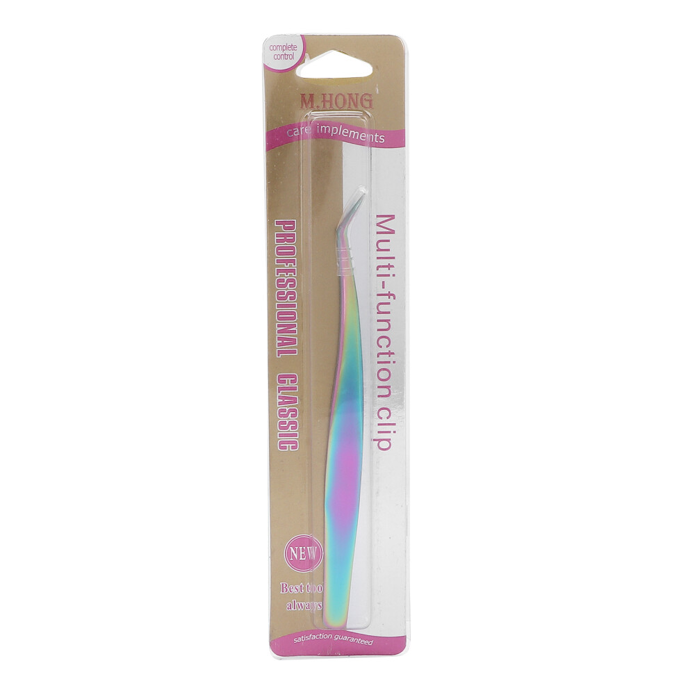 Curved Tip Eyelash Tweezers Stainless Steel