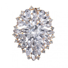 Women Brooch Colroful Rhinestone Hollow Anti-rust Wear-resistant Lightweight Bag Hat Sweater Decoration Clothes Pin Lady Jewelry