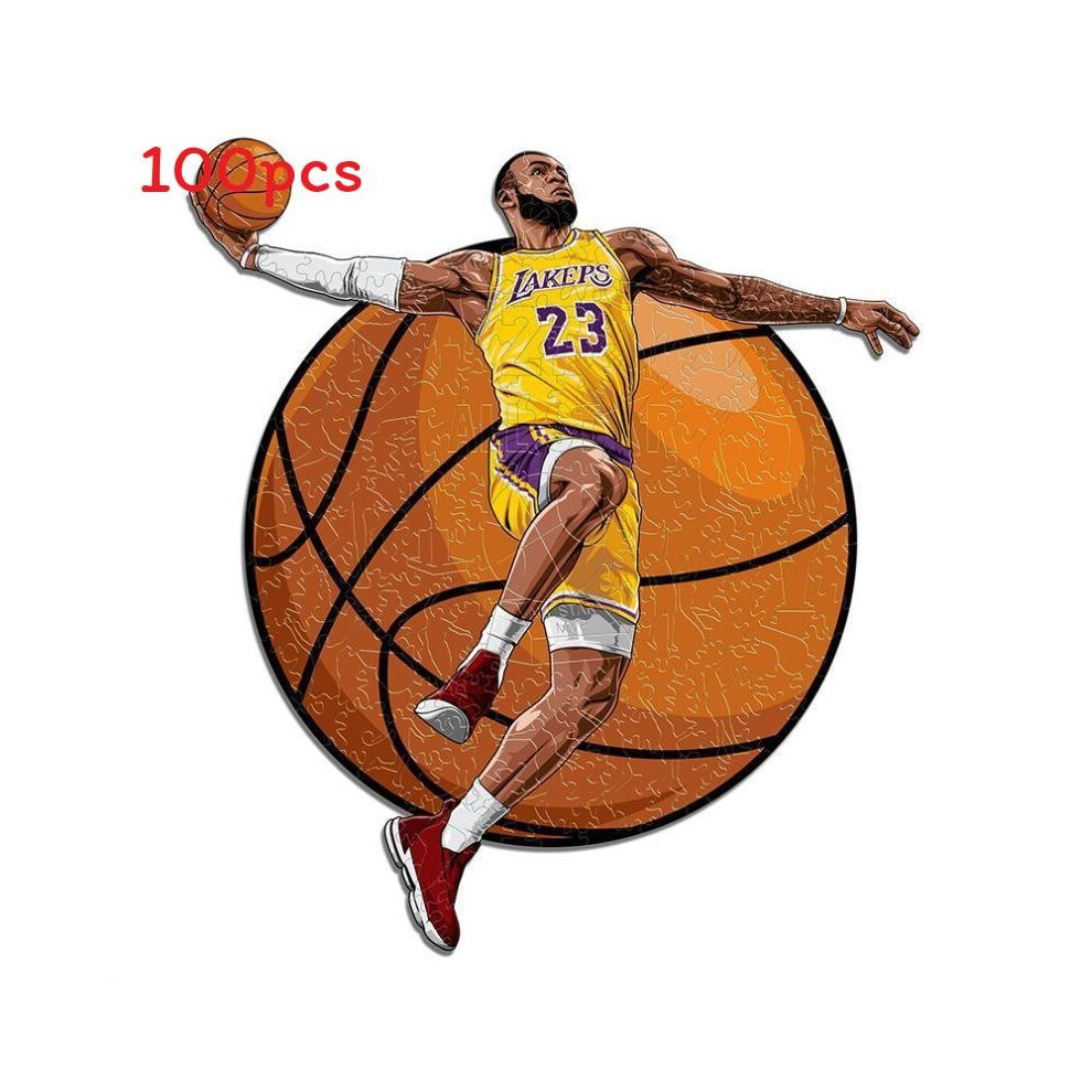 (LeBron James) Jordan Cr7 Kobe Stephen Curry Messi Lebron Wooden Jigsaw Puzzle For Toy Kids