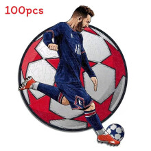 (Leo Messi) Jordan Cr7 Kobe Stephen Curry Messi Lebron Wooden Jigsaw Puzzle For Toy Kids