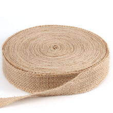 54 Yard 2 Inch Natural Burlap Ribbon, Jute Fabric for Crafts, Home Decor, Weddings, Christmas Projects