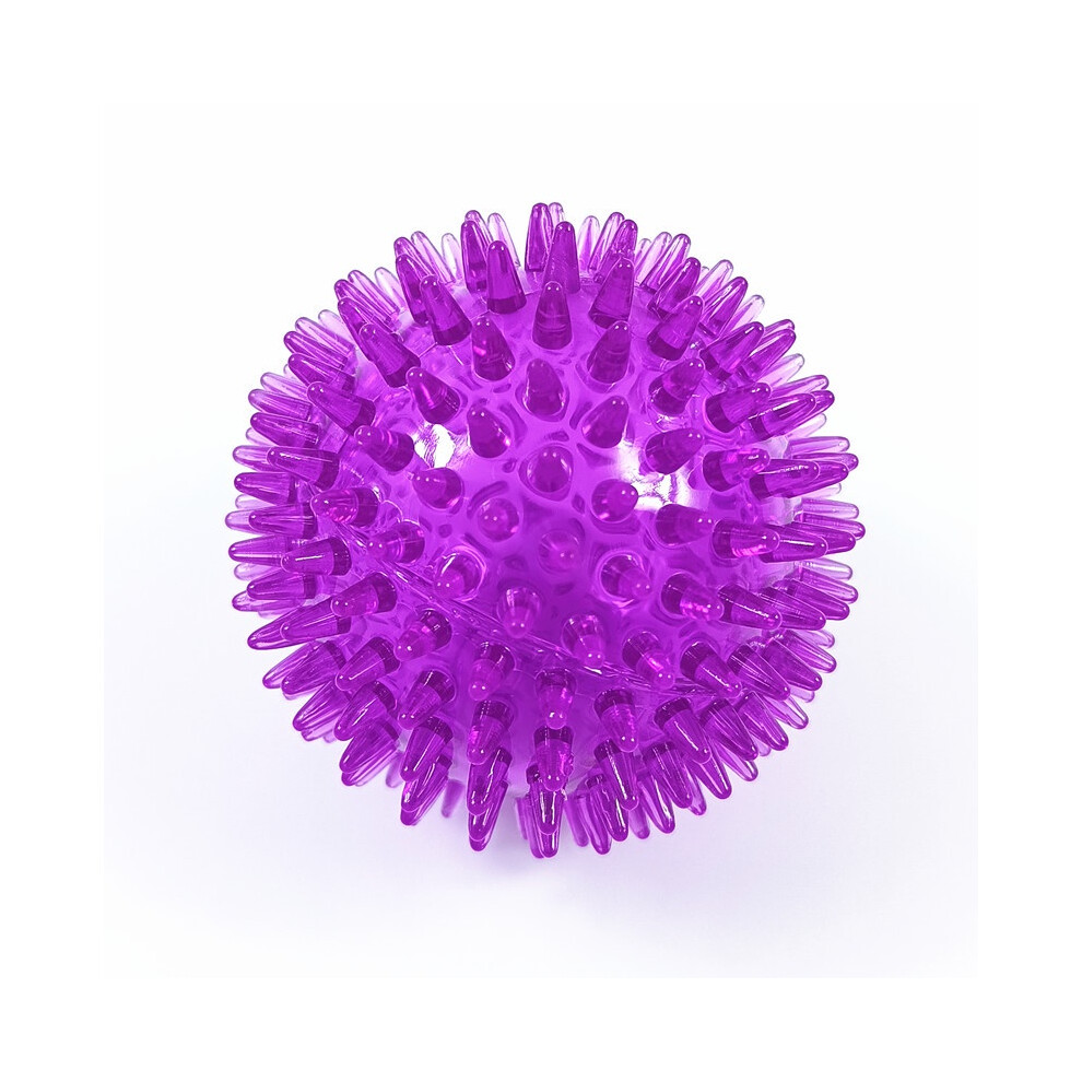 (Purple,6.5Cm)Palla Giocattolo Per Cani Cigolanti Tpr Punto Sussurrante Palla Per Cani Cucciolo Giocattolo Palla Spiky