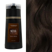 (Dark Brown)Nova Instant Hair Dye Shampooing Crème Traitement 200ml Marron Noir Violet Rouge Femme